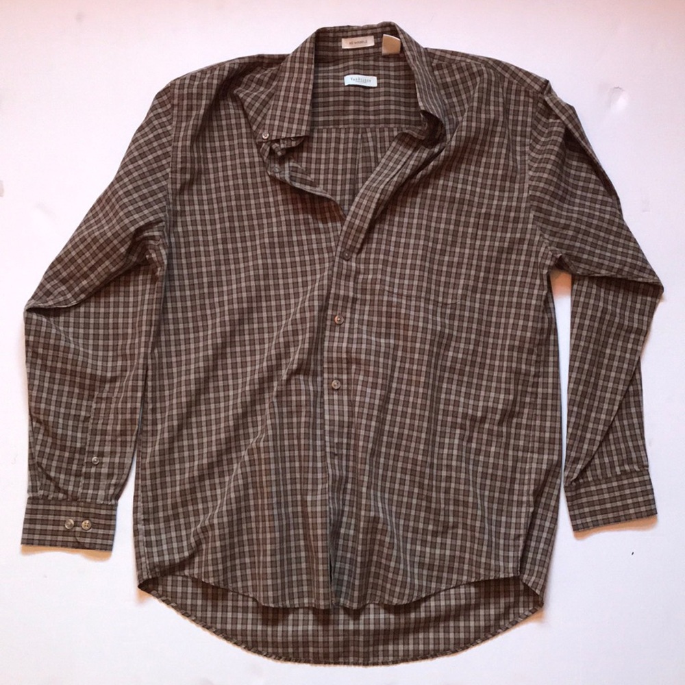 Vanheusen Brown Button Down Medium